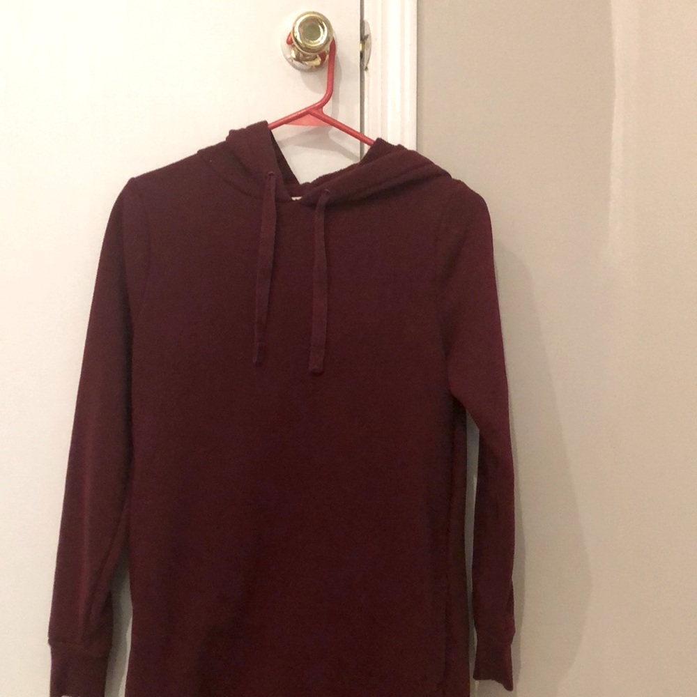maroon hoodie